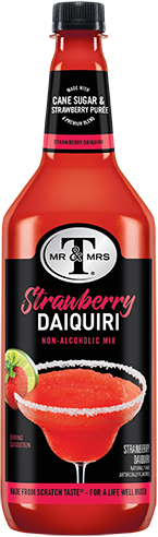 Mr & Mrs T Strawberry Daiquiri-Margarita Mix bottle