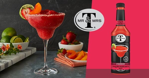 Strawberry Peach Margarita | Mr & Mrs T®
